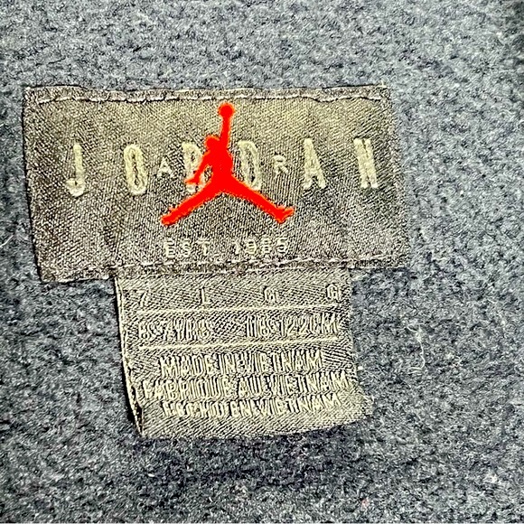 Jordan Black Zip Hoodie Boys Size 6/7 - Picture 9 of 10